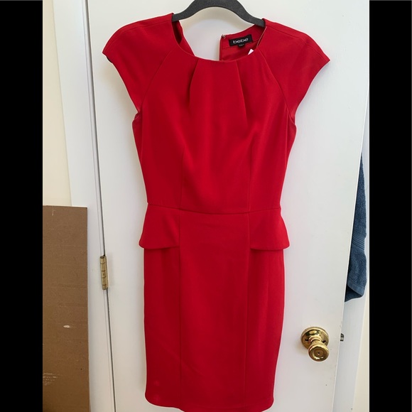 Bebe Debbie Crepe Peplum Dress - Picture 2 of 3